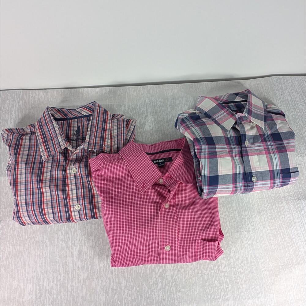 Johnnie-O Casual Button Down Shirt Bundle Mens Large Lot of 3